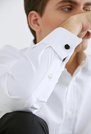D'S Damat Men's Slim Fit 100% Cotton Plain Shirt