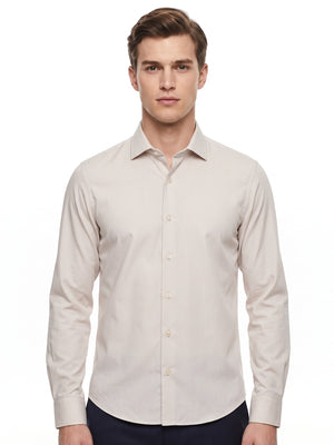 D'S Damat Men's Slim Fit 100% Cotton Nanocare Shirt