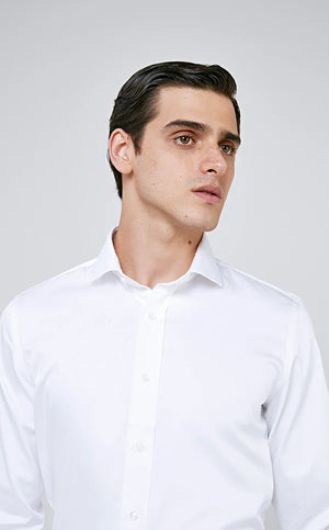 D'S Damat Men's Slim Fit 100% Cotton Nanocare Shirt - 10HE02SG00139