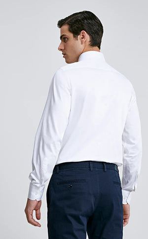 D'S Damat Men's Slim Fit 100% Cotton Nanocare Shirt - 10HE02SG00139