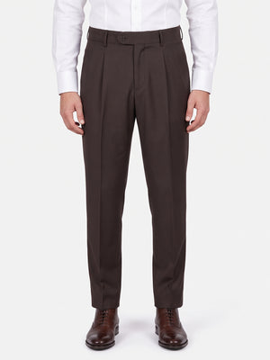 D'S Damat Men's Slim Fit Wool Formal Trousers