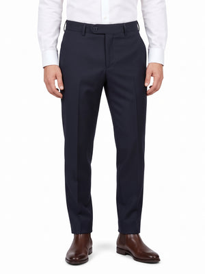 D'S Damat Regular Fit Wool Blend Travel Trousers Stretch Formal Men's Pants
