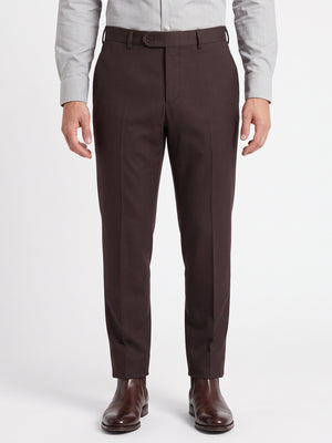 D'S Damat Regular Fit Wool Blend Travel Trousers Stretch Formal Men's Pants