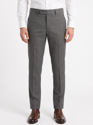 D'S Damat Regular Fit Wool Blend Travel Trousers Stretch Formal Men's Pants