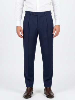 D'S Damat Regular Fit Wool Blend Travel Trousers Stretch Formal Men's Pants