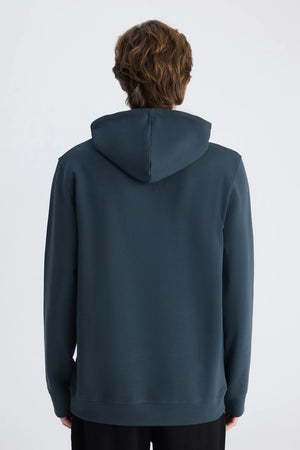 TWN Men's Slim Fit Cotton Blend Plain Knit Sweatshirt