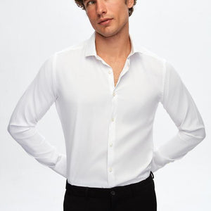 Twn Slim Fit Plain Travel Shirt-D'S DAMAT ONLINE