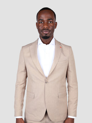 TWN Slim Fit Beige Suit-D'S DAMAT ONLINE