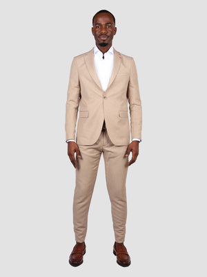 TWN Slim Fit Beige Suit-D'S DAMAT ONLINE