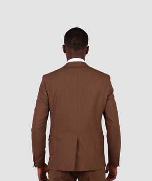 TWN Slim Fit Brown Suit-D'S DAMAT ONLINE