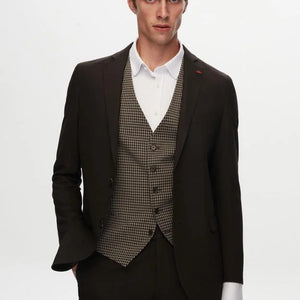 Twn Slim Fit Light Brown Dobby Suit Combination-D'S DAMAT ONLINE