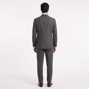 TWN Men's Slim Fit Dobby Stretch Suit with Vest