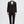 Twn Slim Fit Black Straight Collar Groom Suit & Tuxedo Vest Suit-D'S DAMAT ONLINE
