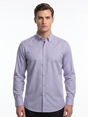 D'S Damat Men's Regular Fit Textured 100% Cotton Casual Shirt