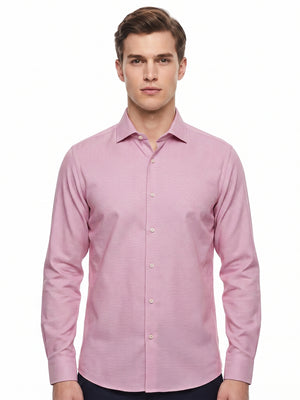 D'S Damat Men's Regular Fit Textured 100% Cotton Casual Shirt