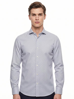 D'S Damat Men's Regular Fit Textured 100% Cotton Casual Shirt