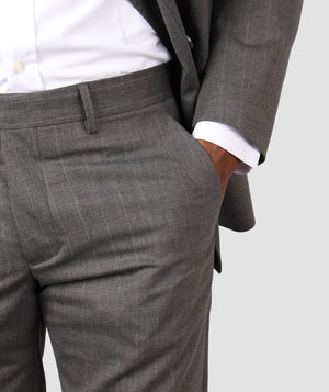 DS Damat Regular Fit  Double Breast Grey Suit-D'S DAMAT ONLINE