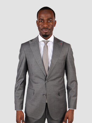 DS Damat Slim Fit Grey Suit-D'S DAMAT ONLINE