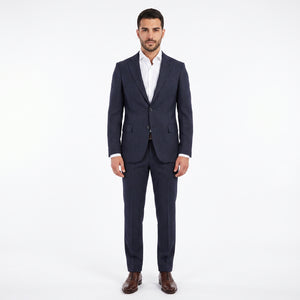 D'S Damat Men's Slim Fit Wool Blend Suit with Stretch