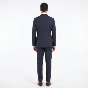 D'S Damat Men's Slim Fit Wool Blend Suit with Stretch