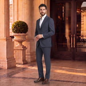 D'S Damat Slim Fit Wool Blend Stretch Suit Premium Men's Formal Suit 1HF05KV325109-101