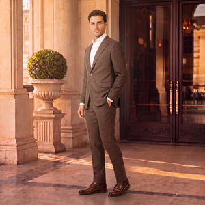 D'S Damat Slim Fit Stretch Blend Suit Premium Polyester Viscose Men's Suit - 1HF05ML045779-B01
