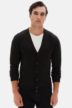 D'S Damat Men's Regular Fit Wool Blend Everyday Cardigan