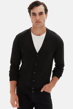 D'S Damat Men's Regular Fit Wool Blend Everyday Cardigan