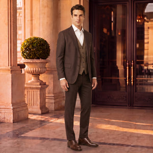 D'S Damat Slim Fit Stretch Blend Suit Premium Polyester Viscose Men's Suit - 1HFY5KMBN004M-B01