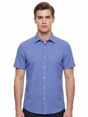 TWN Men's Slim Fit Waffle Cotton Blend Casual Shirt
