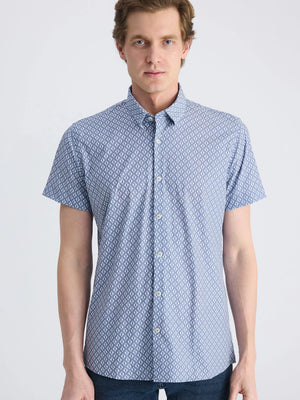 TWN Men's Slim Fit Printed Easy Iron Casual Shirt
