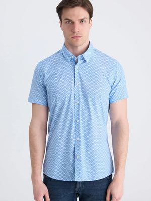 TWN Men's Slim Fit Printed Easy Iron Casual Shirt
