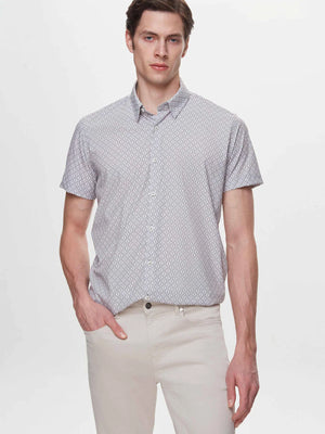 TWN Men's Slim Fit Printed Easy Iron Casual Shirt