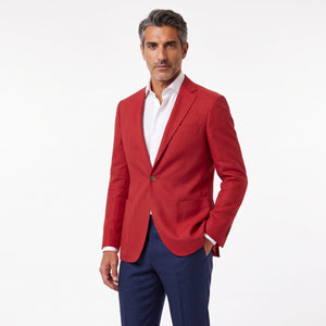 TWN Men's Slim Fit Dobby Blazer 100% Polyester Tailored Jacket