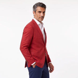 TWN Men's Slim Fit Dobby Blazer 100% Polyester Tailored Jacket