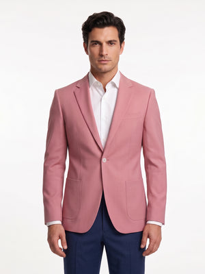 TWN Men's Slim Fit Dobby Blazer 100% Polyester Tailored Jacket