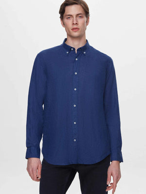 D'S Damat Men's Comfort Fit 100% Linen Casual Shirt