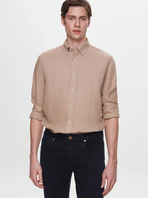 D'S Damat Men's Comfort Fit 100% Linen Casual Shirt