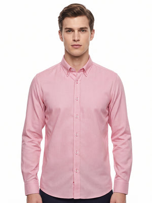 D'S Damat Men's Comfort Fit Oxford 100% Cotton Casual Shirt