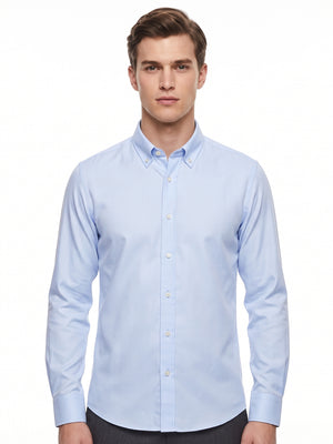 D'S Damat Men's Comfort Fit Oxford 100% Cotton Casual Shirt