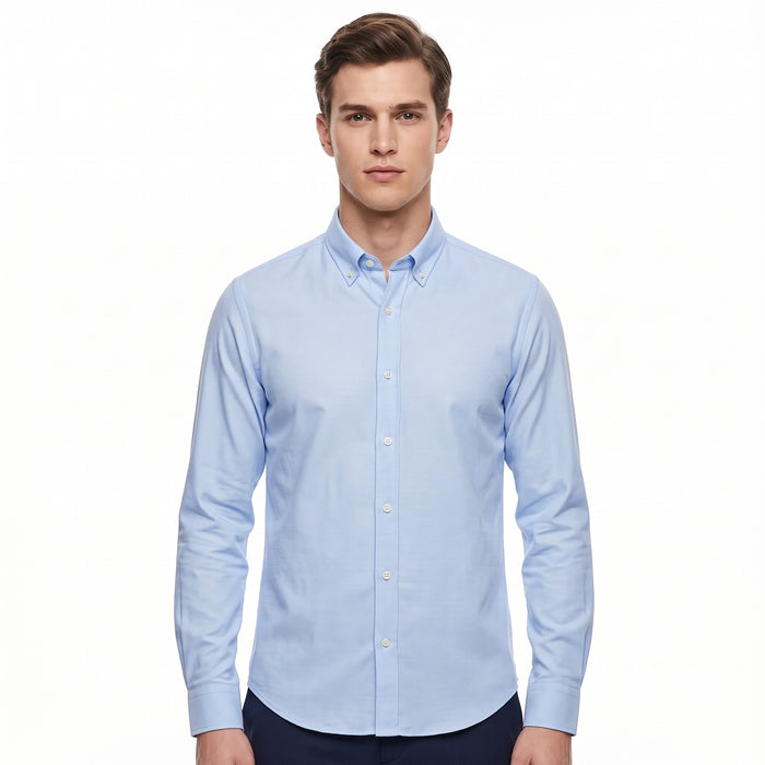 D'S Damat Men's Comfort Fit Textured 100% Cotton Casual Shirt