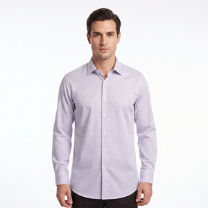 D'S Damat Men's Regular Fit Navy Textured Cotton Blend Shirt