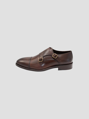 D'S Damat Black Double Monk Formal Shoes - 2HF092000244D