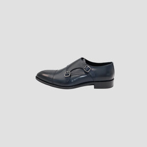 D'S Damat Black Double Monk Formal Shoes - 2HF092000244D
