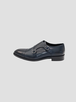 D'S Damat Black Double Monk Formal Shoes - 2HF092000244D