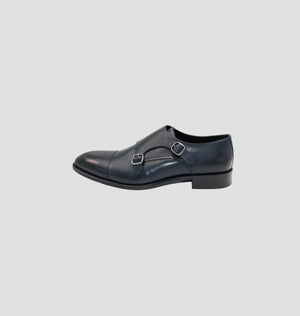 D'S Damat Black Double Monk Formal Shoes - 2HF092000244D