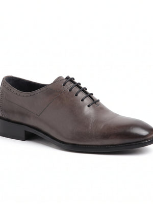 D'S Damat Men's Genuine Leather Plain Toe Oxford Dress Shoes