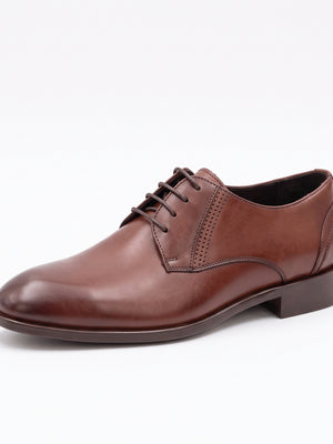 D'S Damat Men's Genuine Leather Plain Toe Derby Dress Shoes