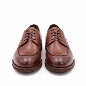 D'S Damat Men's Genuine Leather Apron Toe Derby Dress Shoes