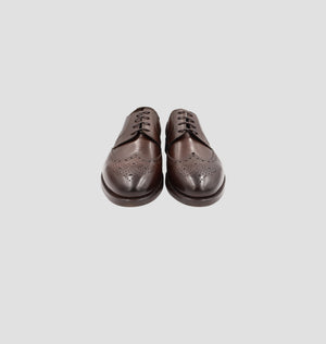 D'S Damat Men's Genuine Leather Full Brogue Wingtip Derby Shoes